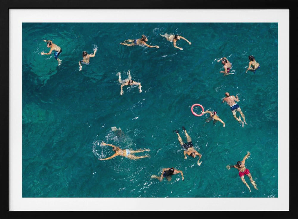 Schwimmen im blauen Wasser | Poster - Kunstdruck