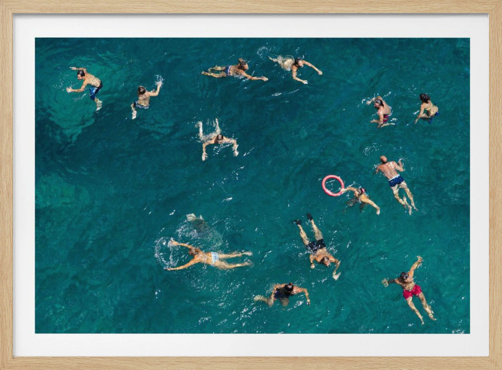 Schwimmen im blauen Wasser | Poster - Kunstdruck