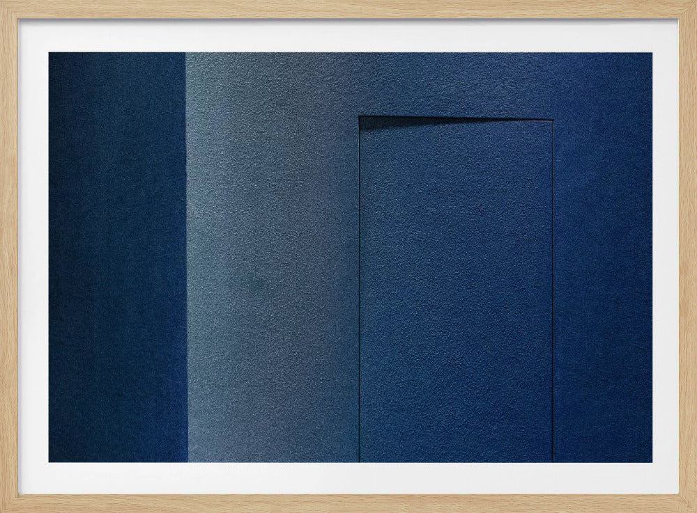 Blå minimalism eller en hemlig dörr | Poster