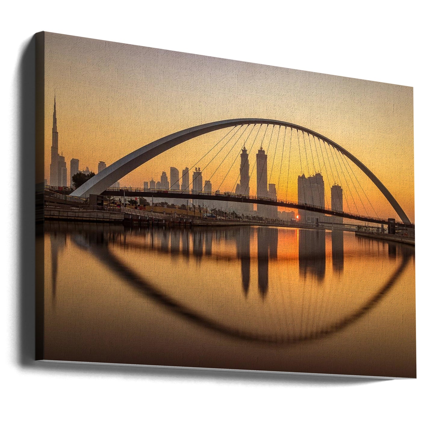 Sunrise at the Dubai Water Canal | Canvas