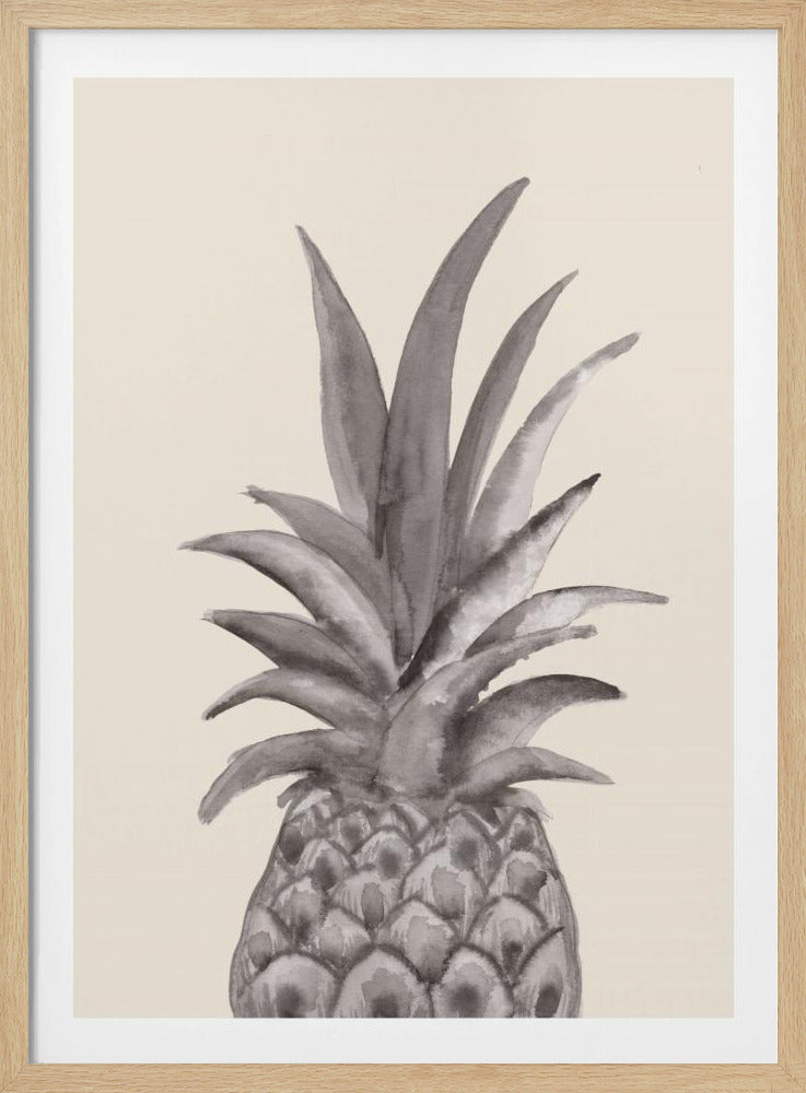 Tinte Ananas | Poster - Kunstdruck