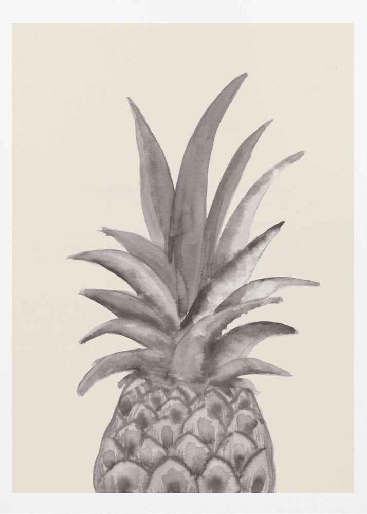 Tinte Ananas | Poster - Kunstdruck