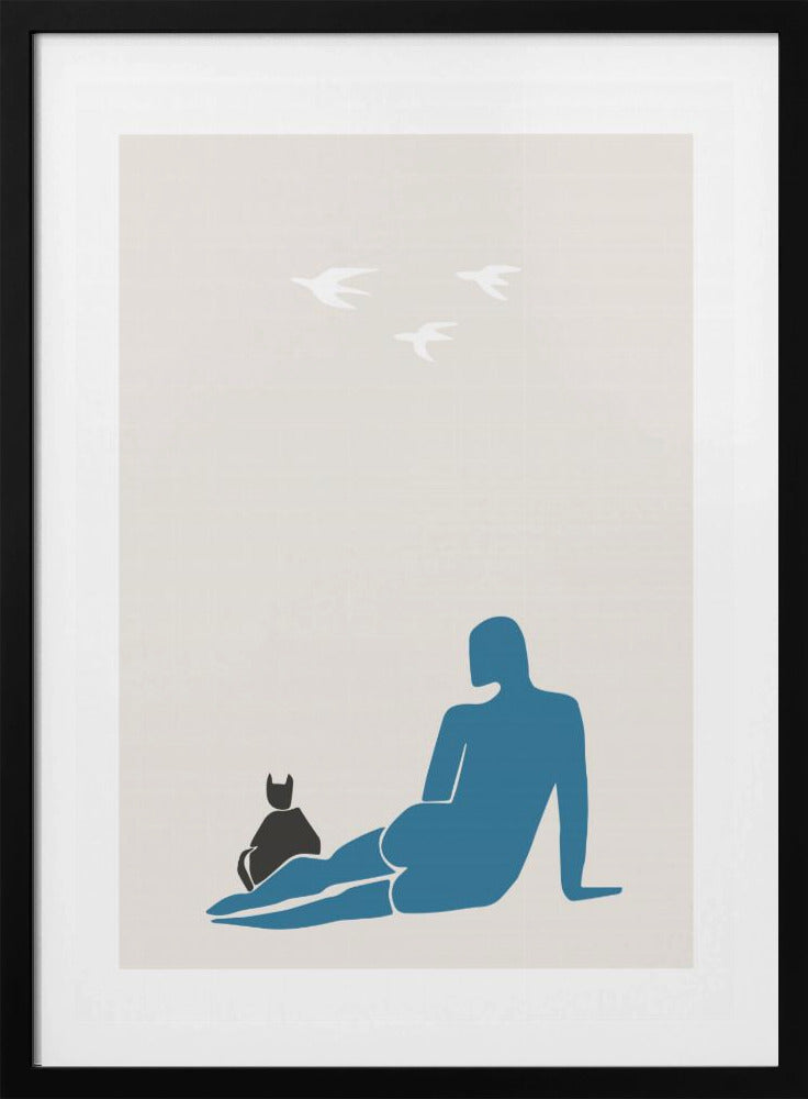 Kvinna och katt | Poster