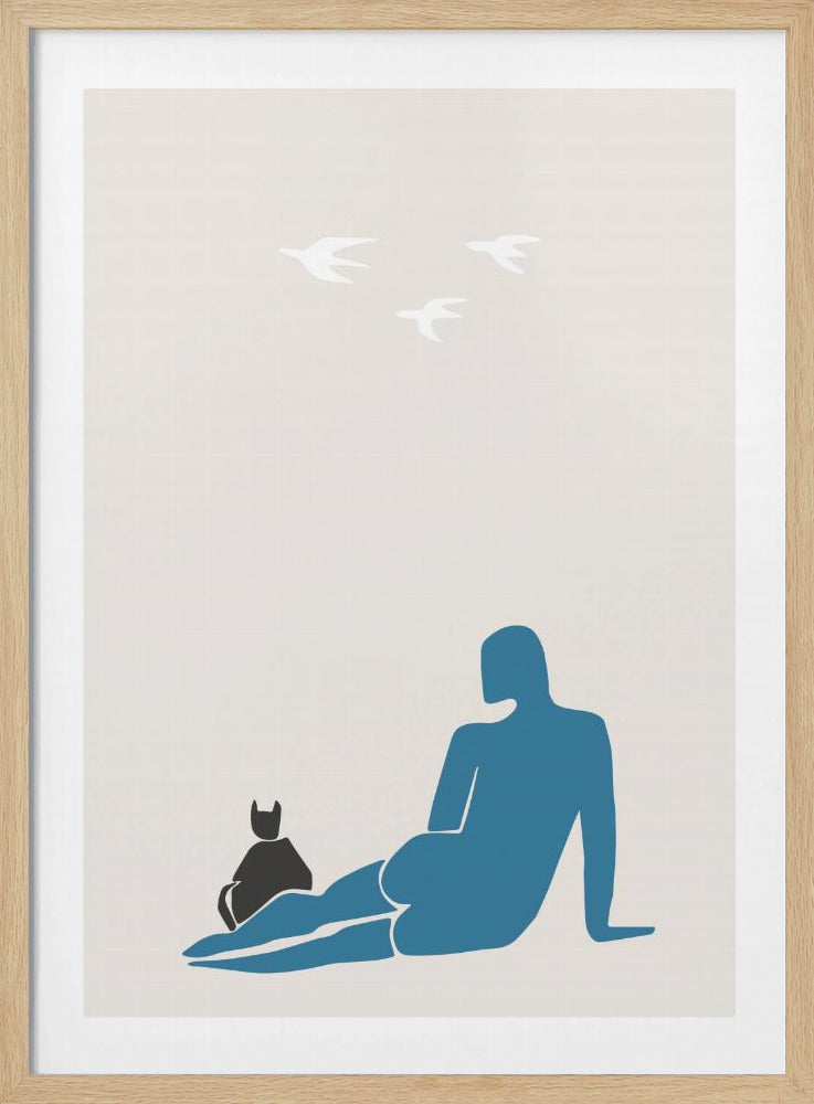 Kvinna och katt | Poster