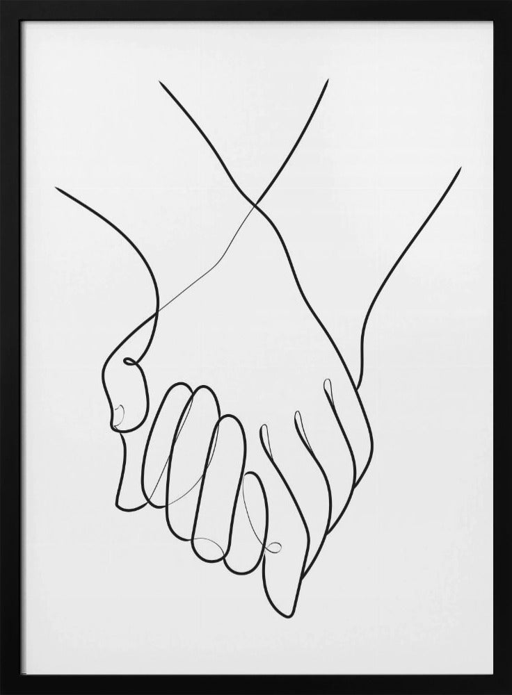 Holding Hands Lines | Poster