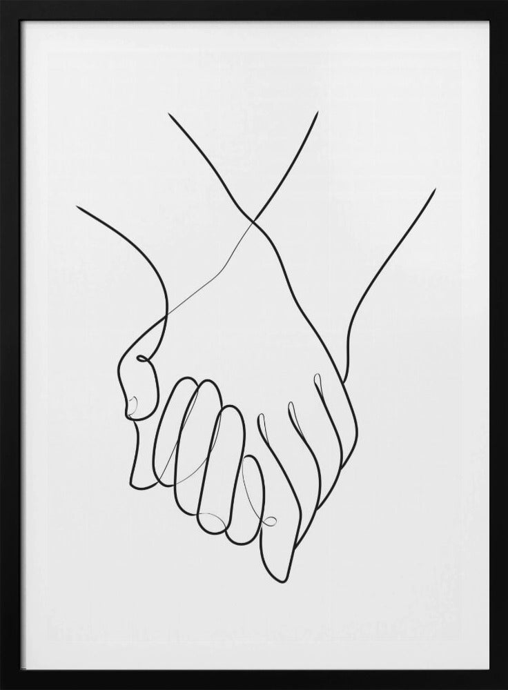 Holding Hands Lines | Poster