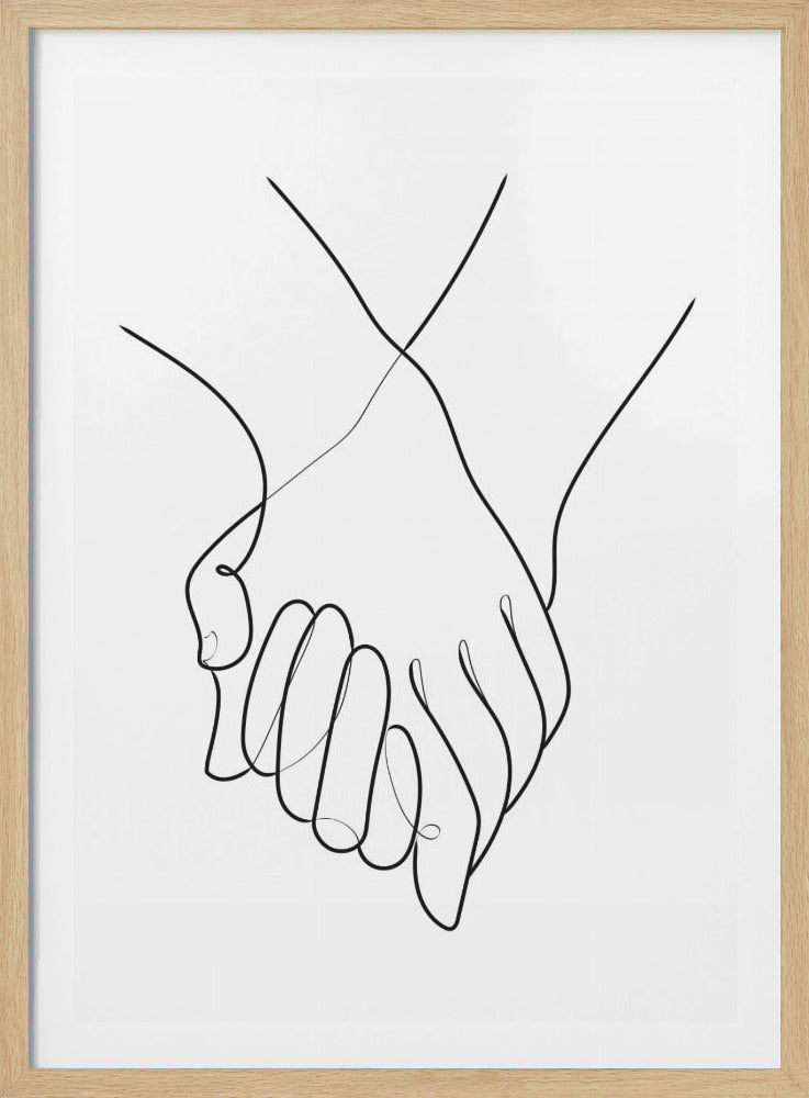 Holding Hands Lines | Poster