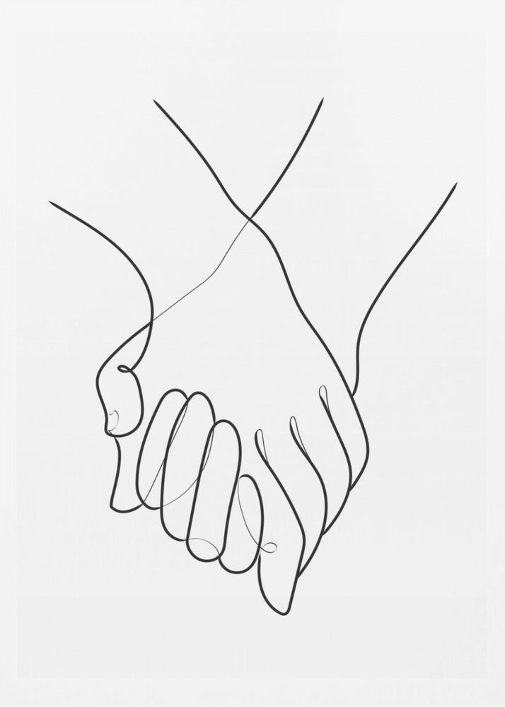Holding Hands Lines | Poster