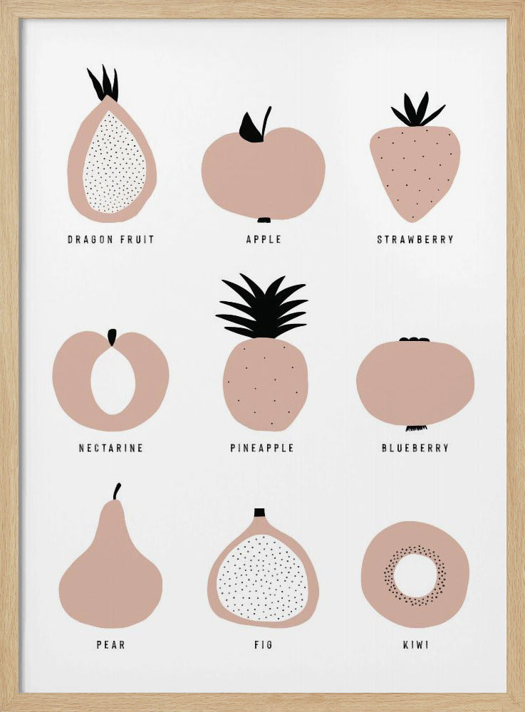 Minimalistyczna kratka owocowa | Plakaty - Wydruki Artystyczne