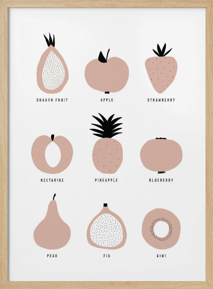 Minimalistyczna kratka owocowa | Plakaty - Wydruki Artystyczne