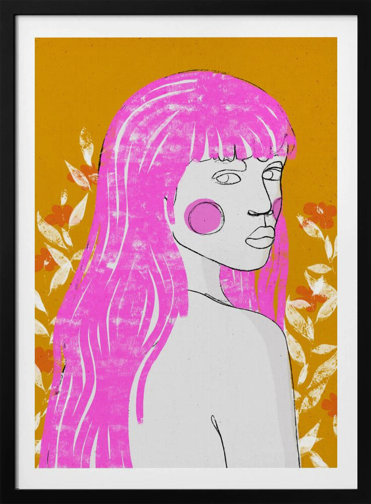Rosa viskande blick | Poster