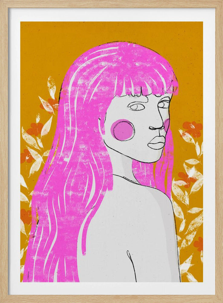 Rosa viskande blick | Poster