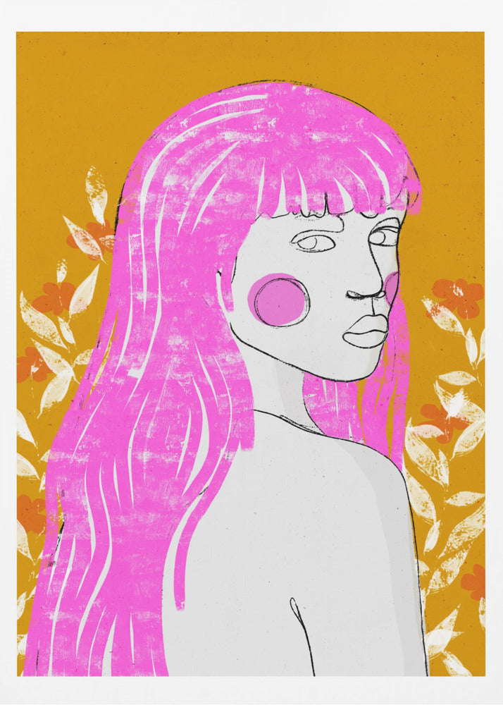 Rosa viskande blick | Poster