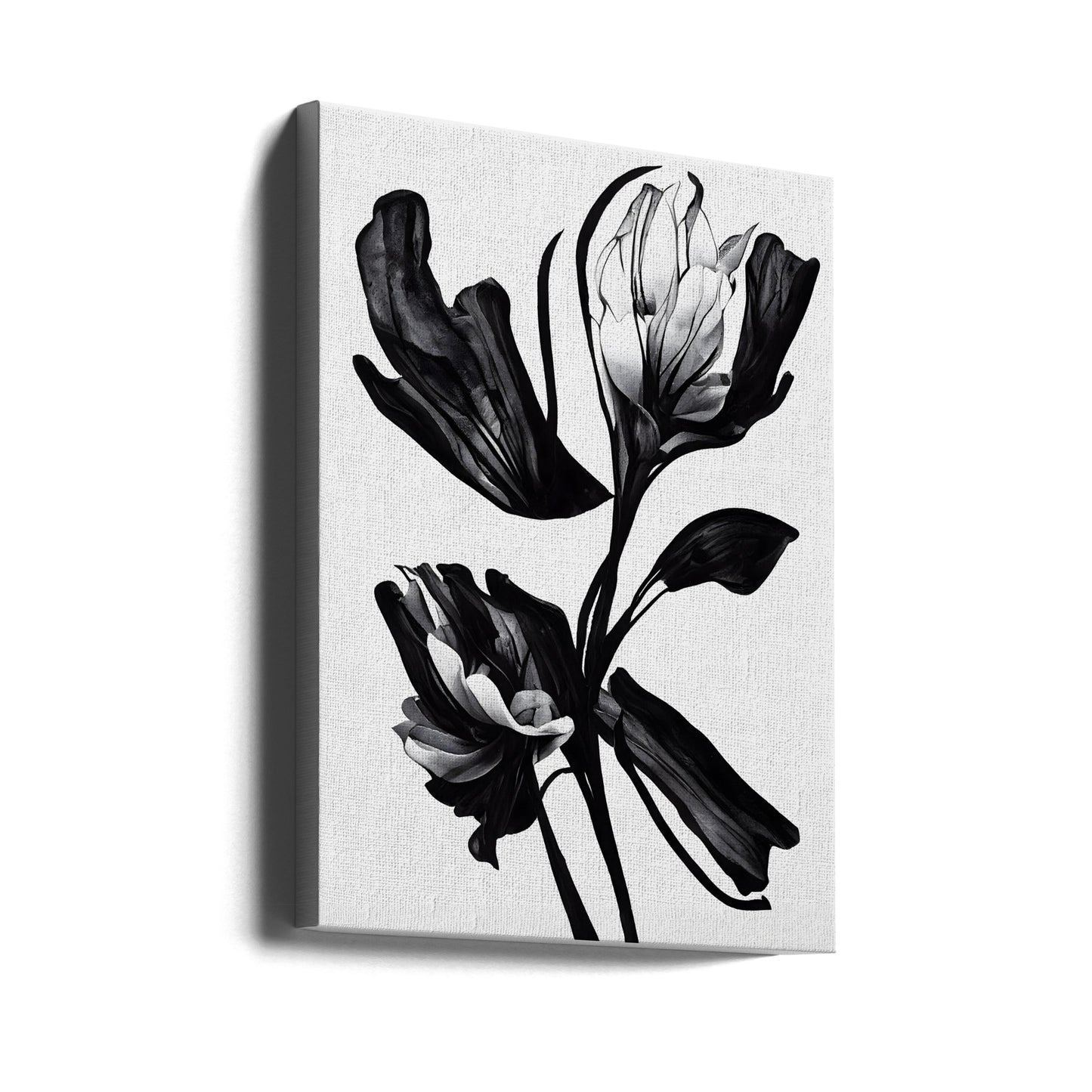 Svart blomst | Lerretsbilder