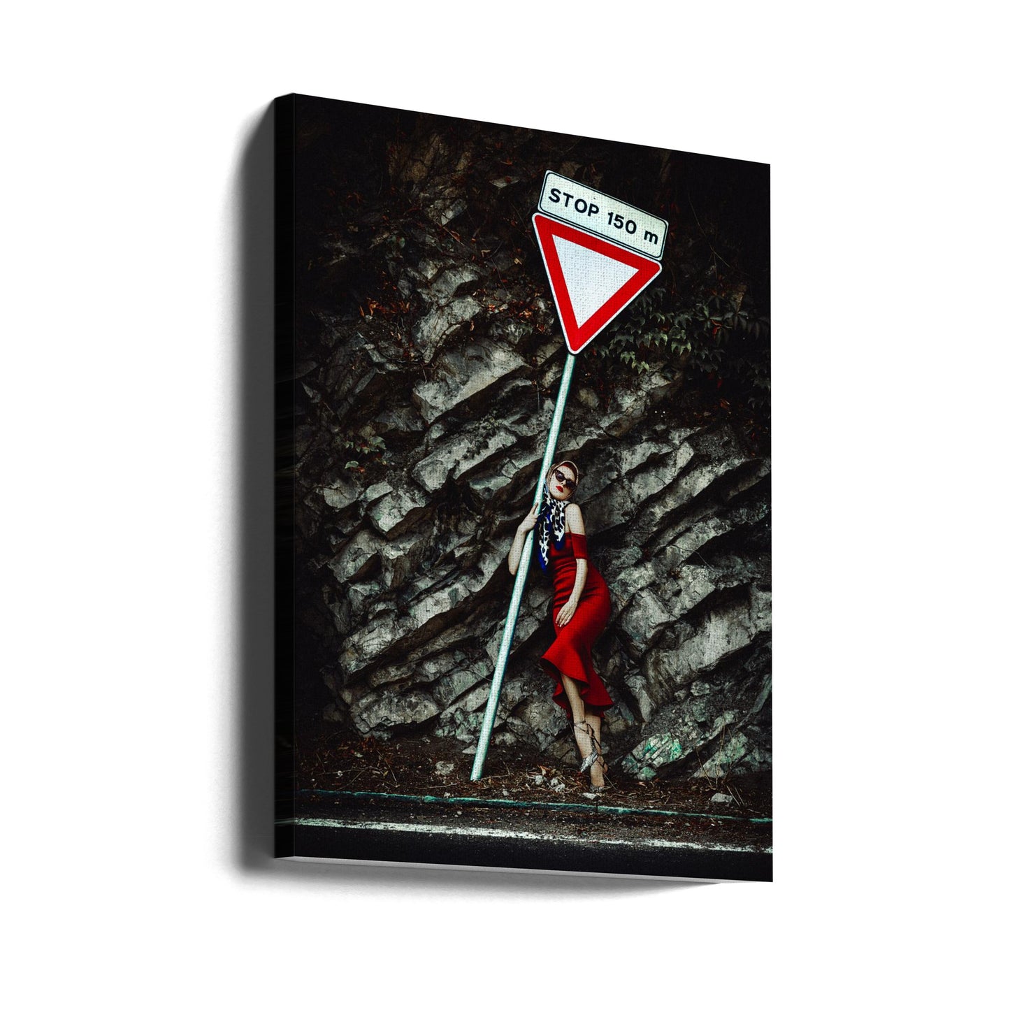 Red Elegance Halt | Canvas