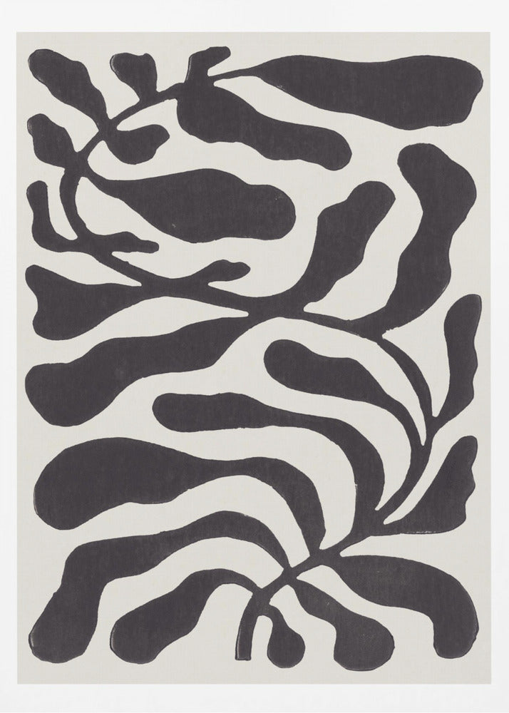 Hundrabladig växt #21 / Linoleumtryck | Poster