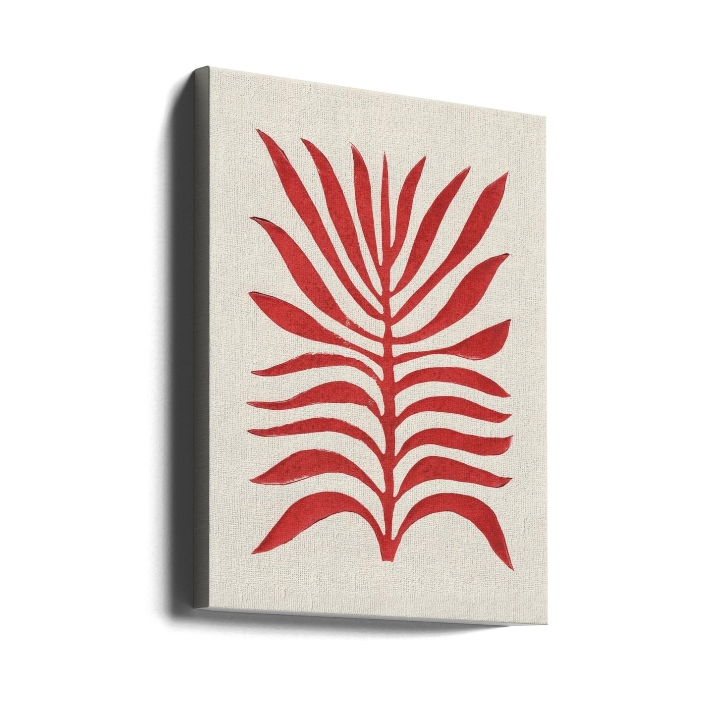 Red Branch / Lino Print | Canvas