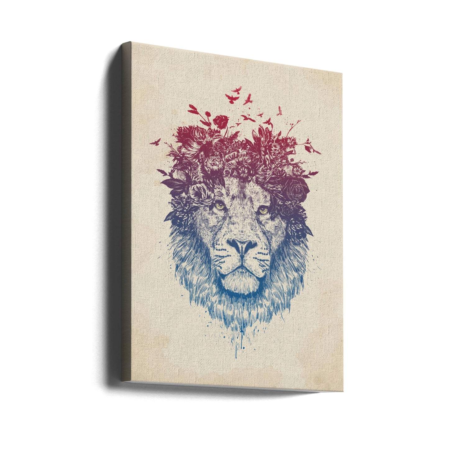 Blommigt lejon | Canvas