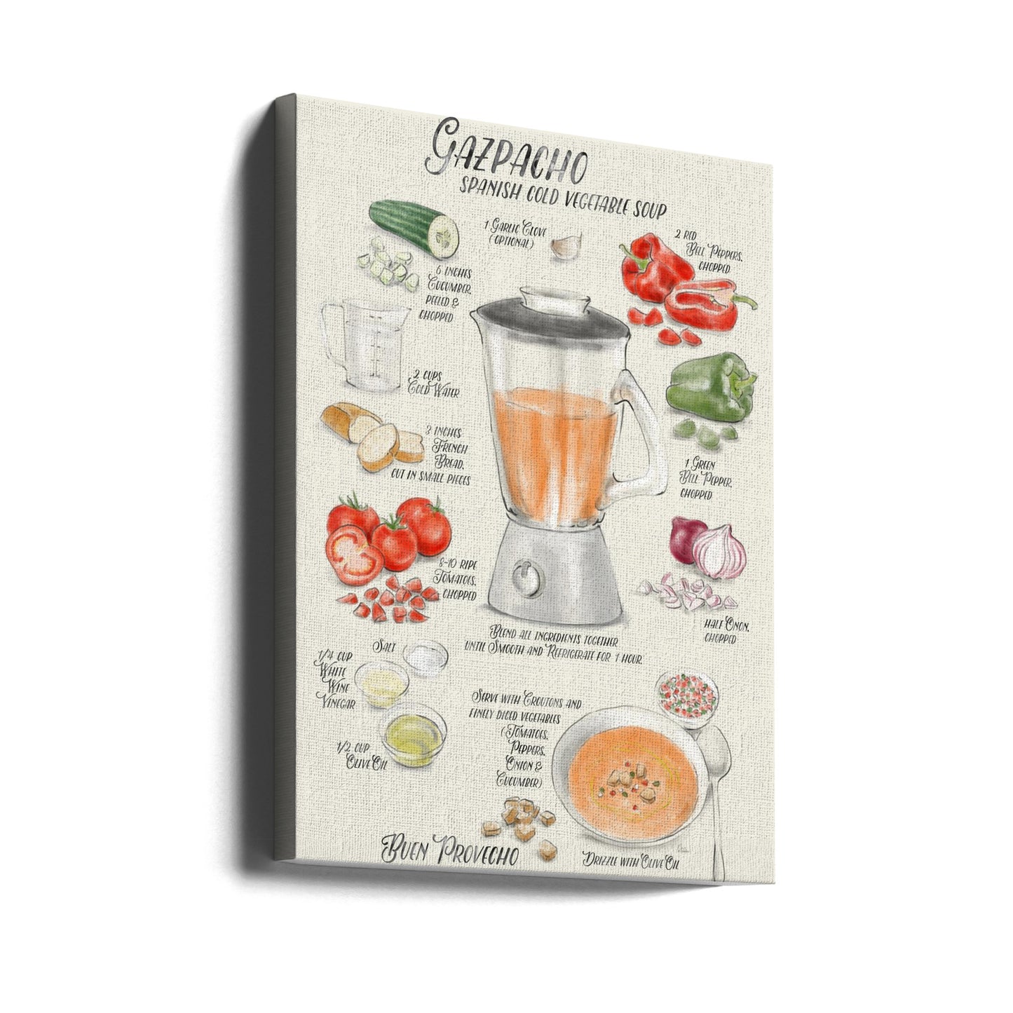 Gazpacho illustrated recipe in English | Canvas