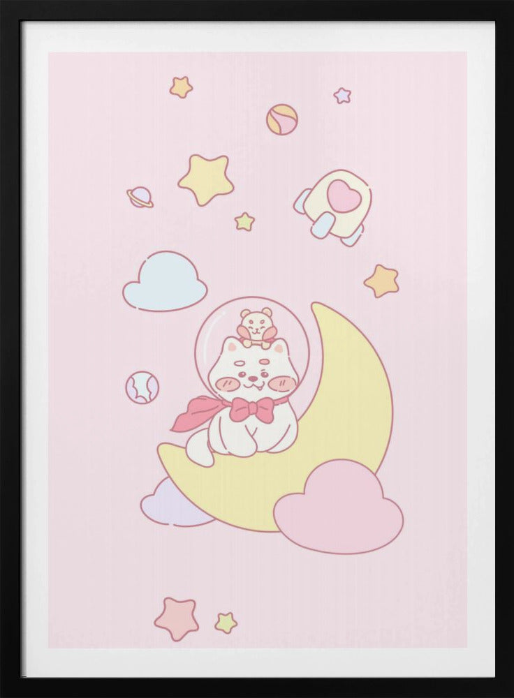 Dog and Hamster in space | Poster