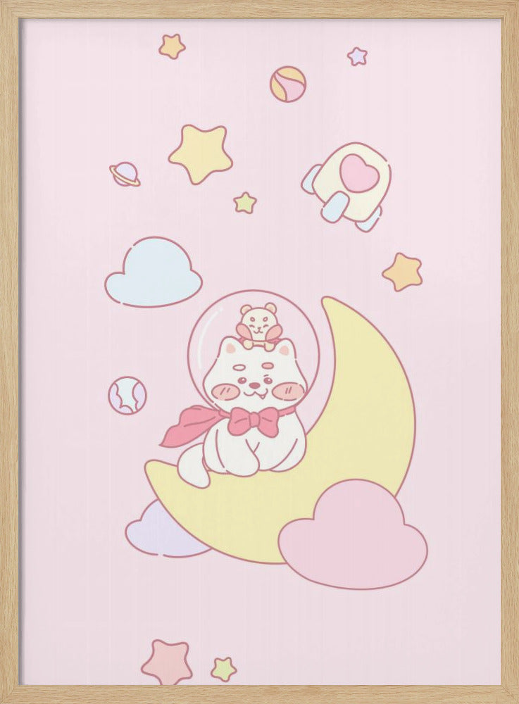 Dog and Hamster in space | Poster