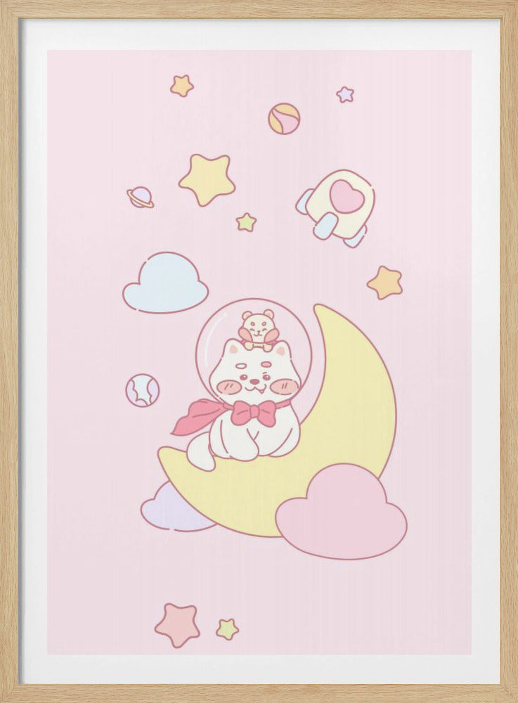 Dog and Hamster in space | Poster