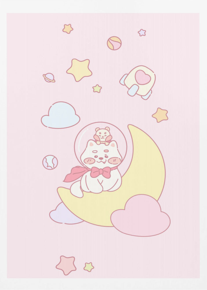 Dog and Hamster in space | Poster