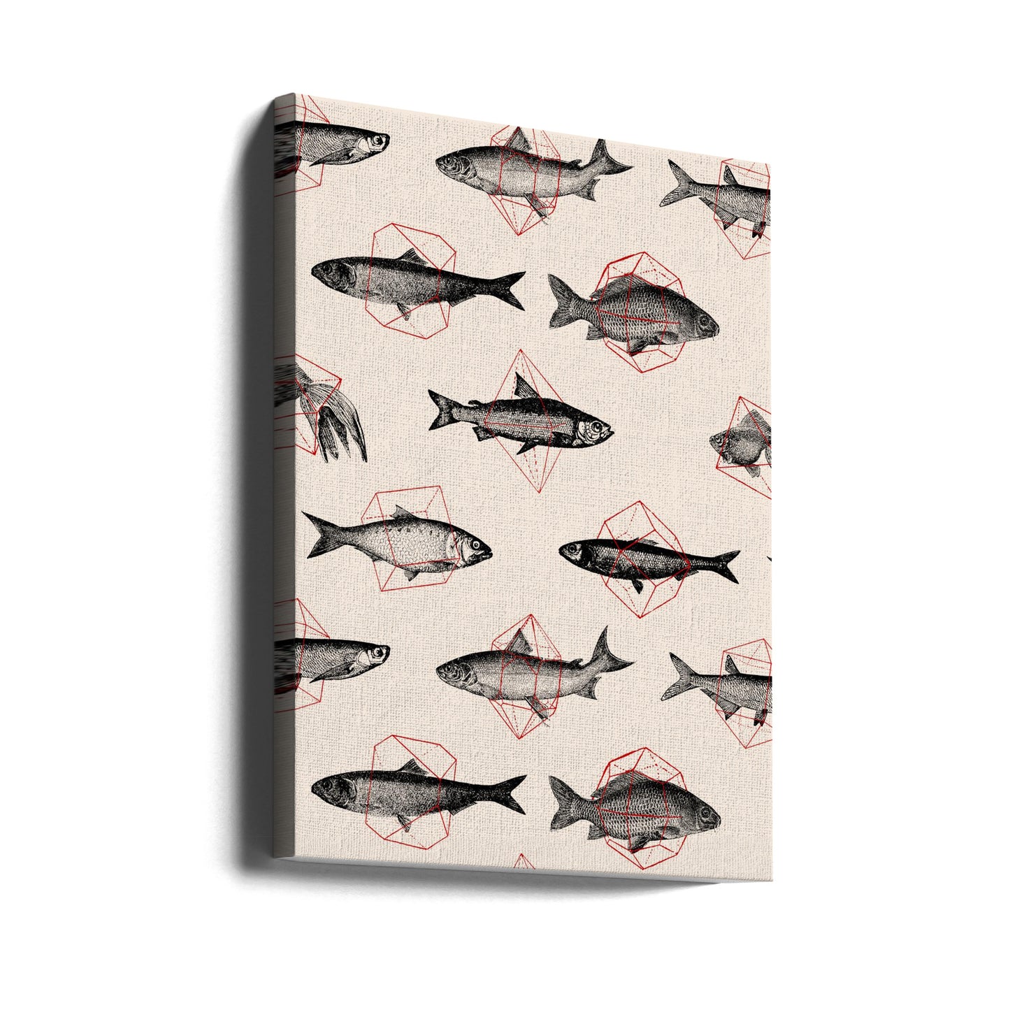 Fische in der Geometrie Nr. 4 | Leinwand-Bilder