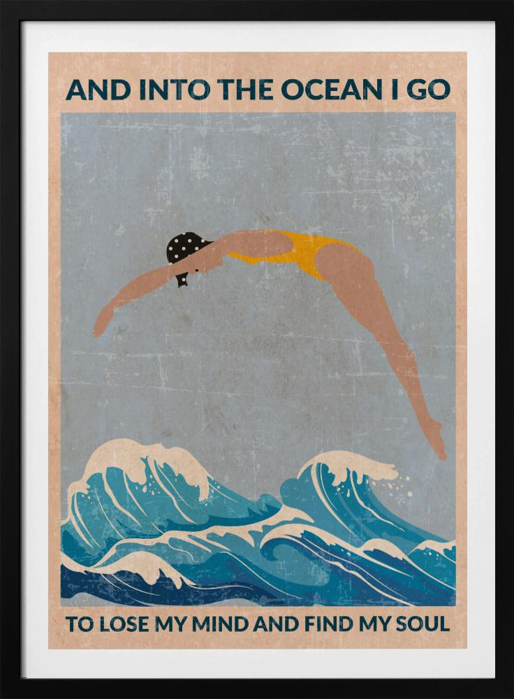 En el océano (azul) Arte de pared estándar | Posters - Impresiones de Arte