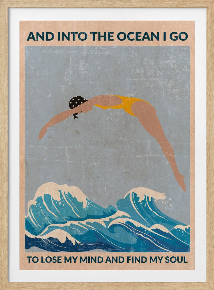 En el océano (azul) Arte de pared estándar | Posters - Impresiones de Arte