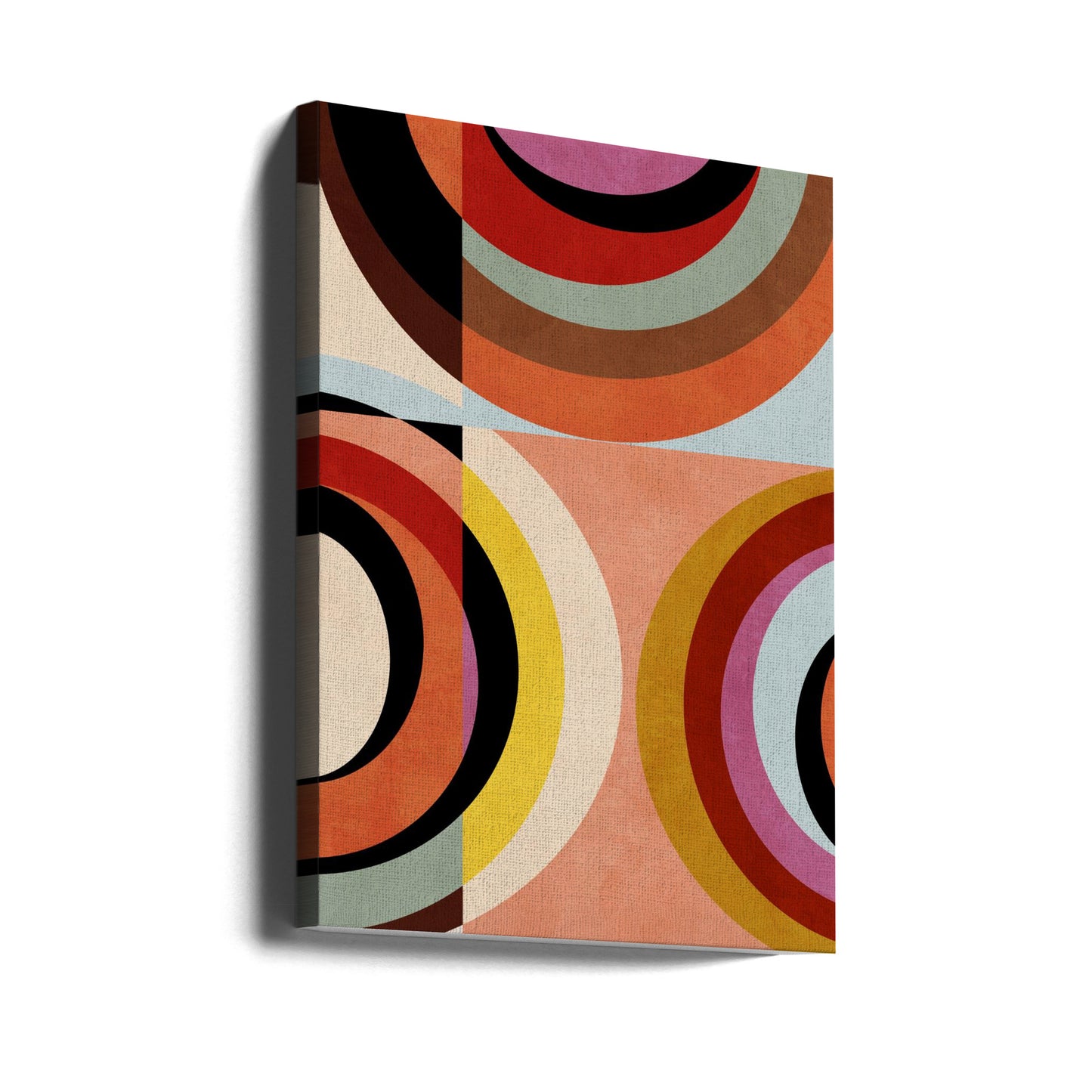 Warm Colors Bauhaus Geometry3 | Canvas
