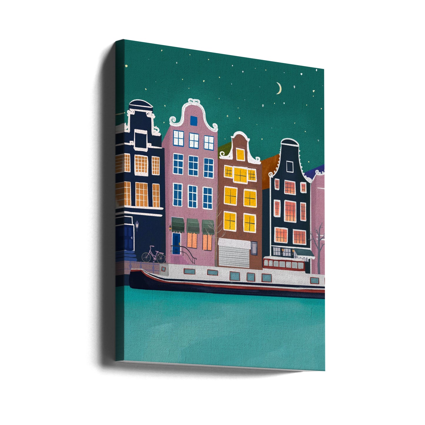 Amsterdam om natten | Lærredsbilleder