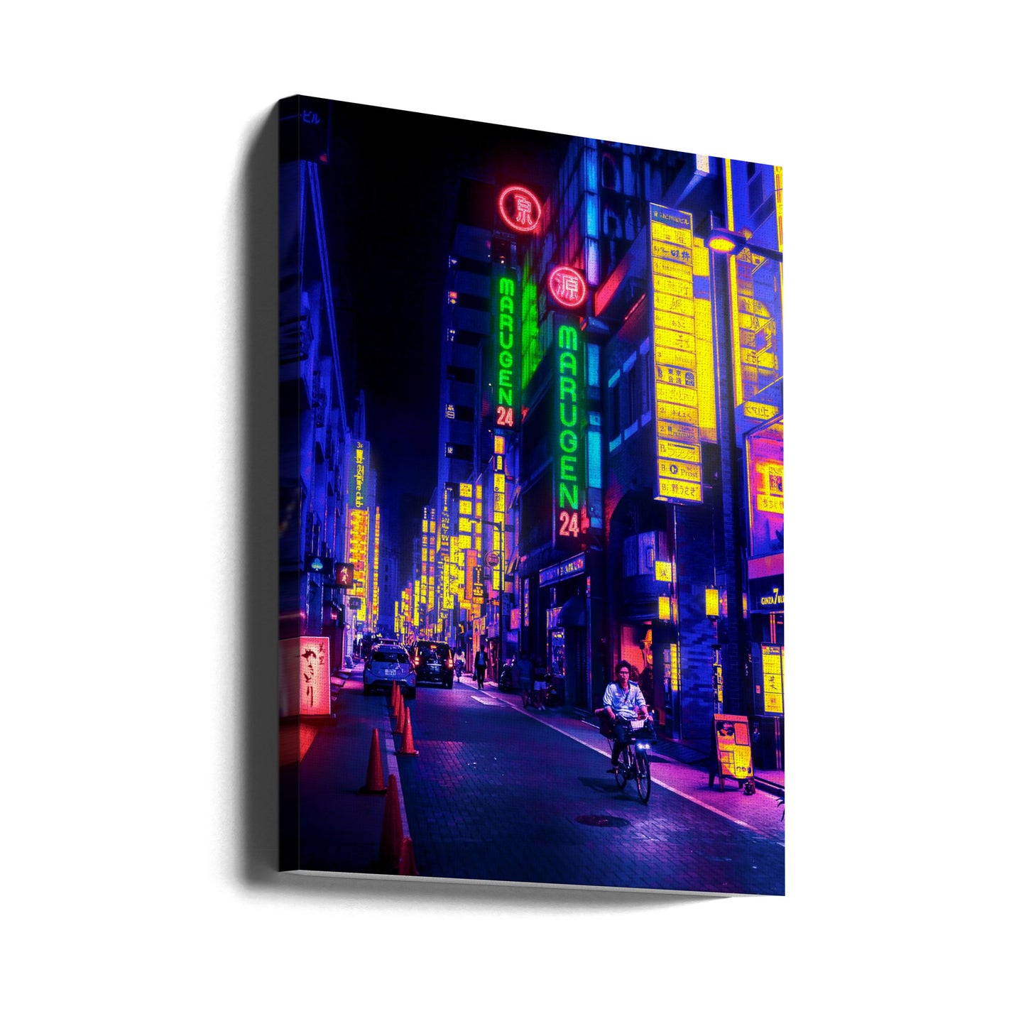 Via al neon | Stampe su Tela