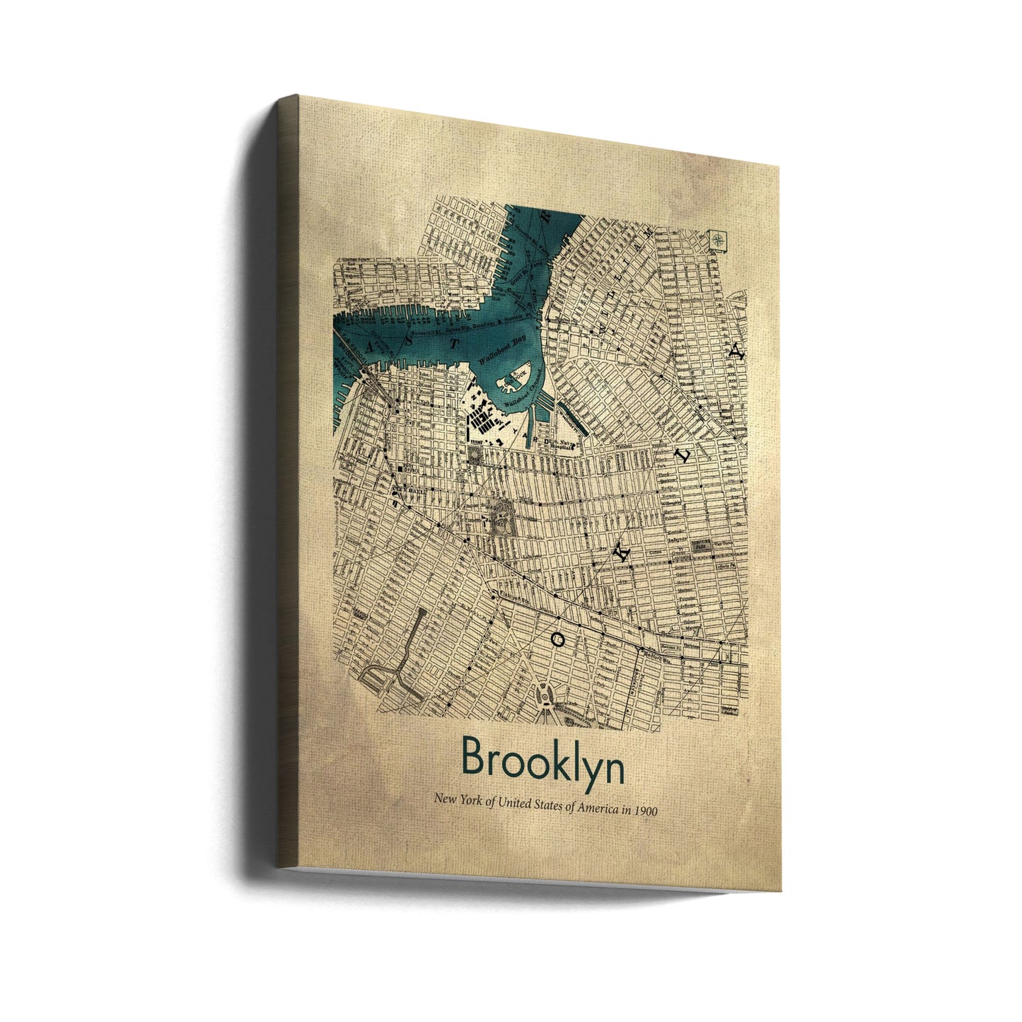 Brooklyn karta | Canvas
