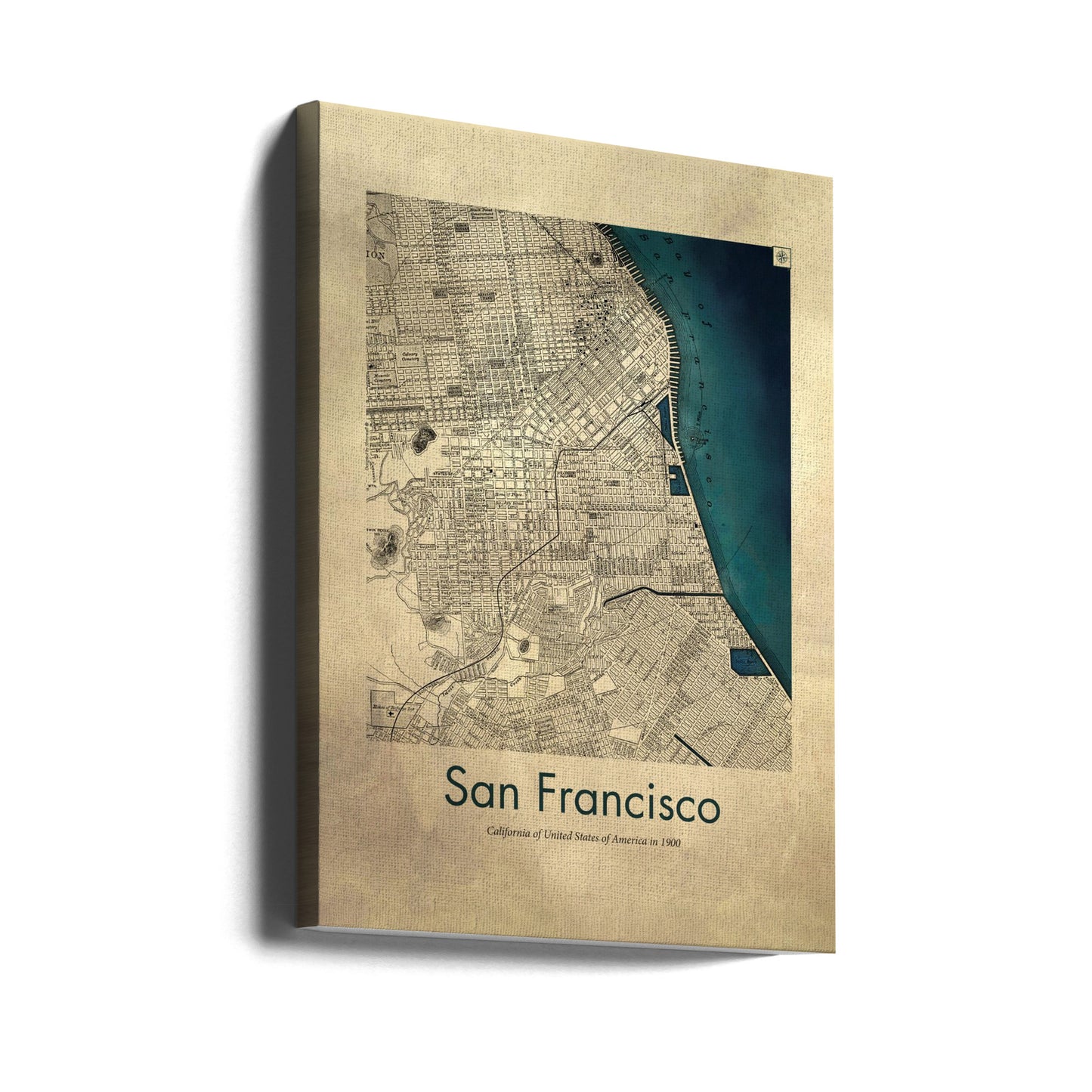 San Francisco retrokarta | Canvas