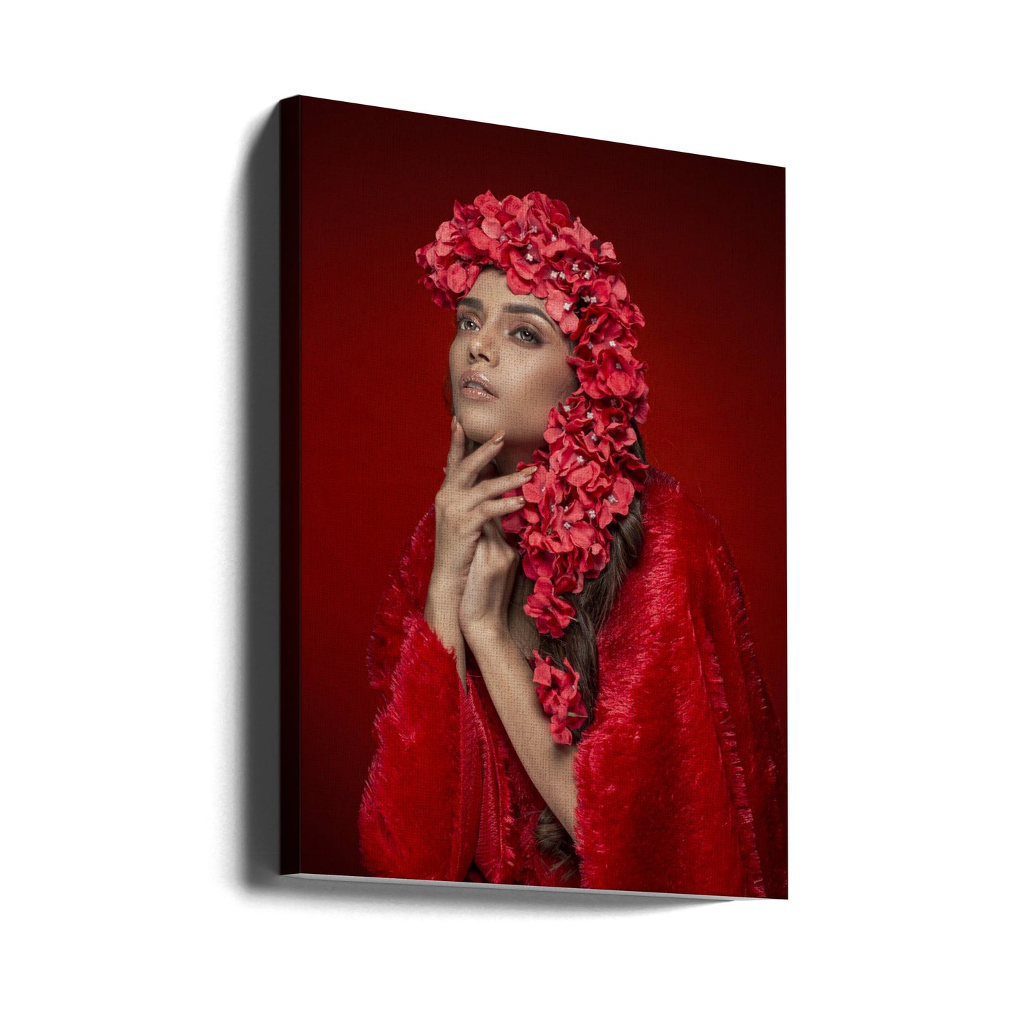 RÖD BLOMMA-DAM | Canvas