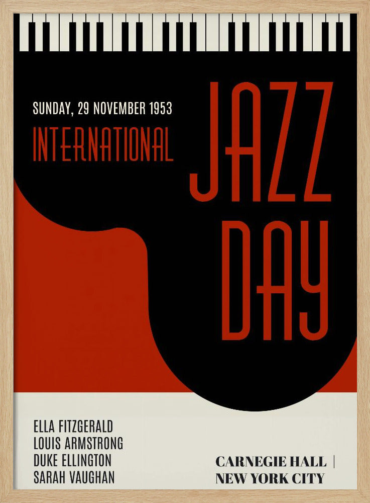 Jazzy Days Tummanpunainen | Julisteet - Taidevedokset