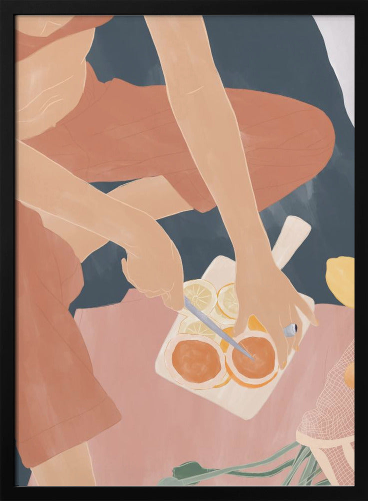 Skärning av grapefrukter | Poster