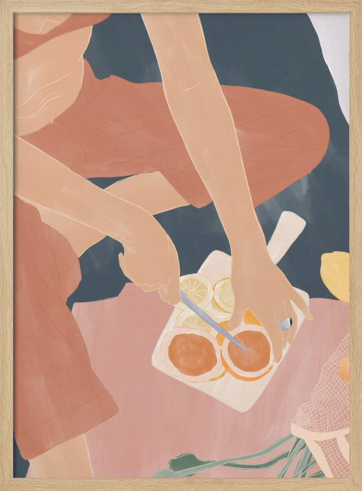 Skärning av grapefrukter | Poster
