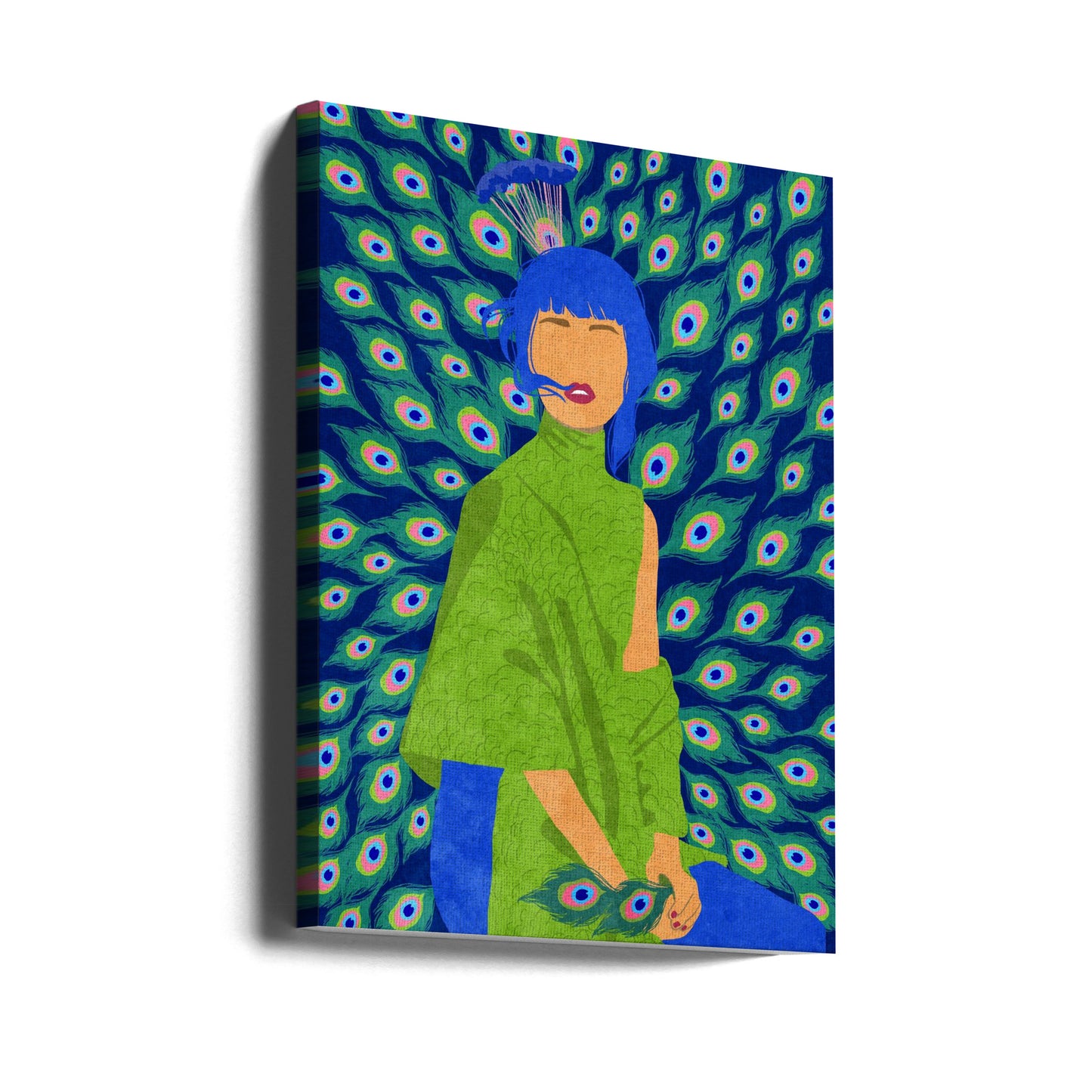 donna pavone | Stampe su Tela