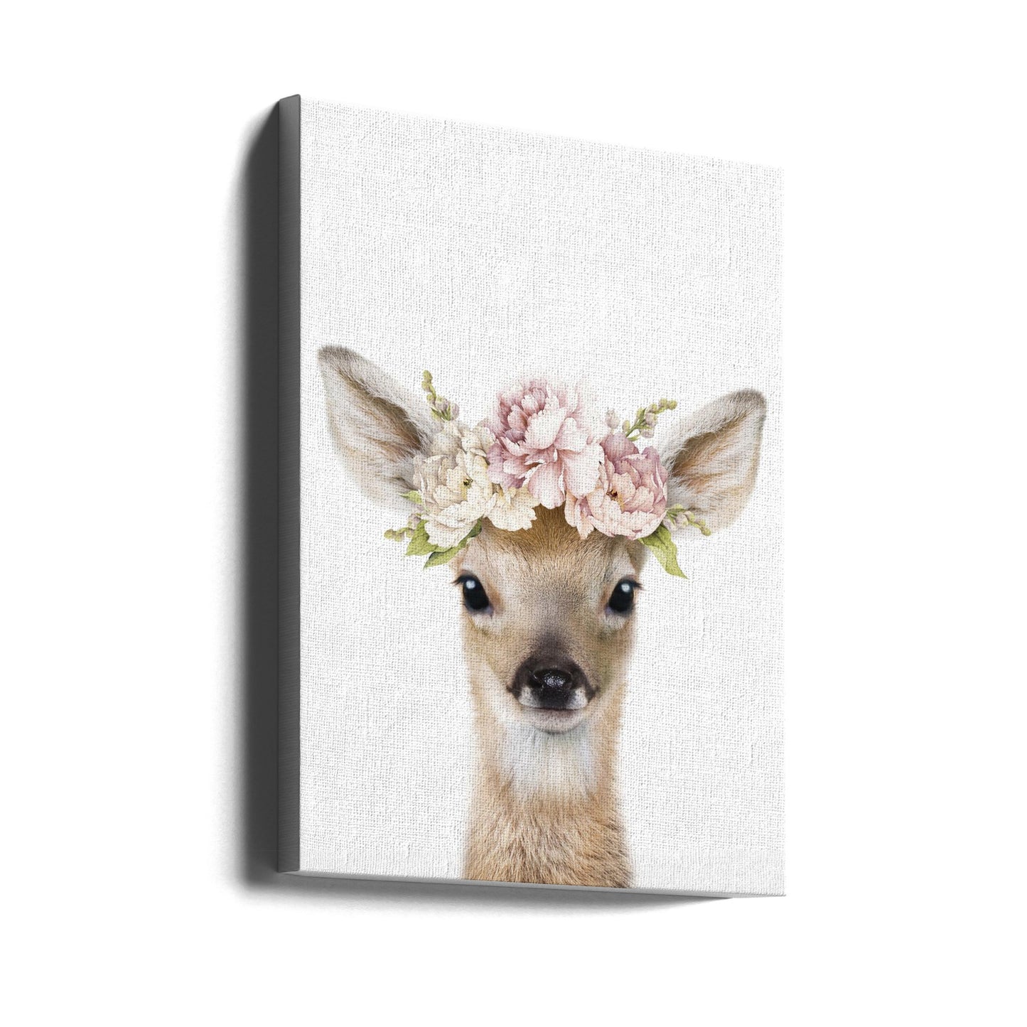 Blommig babyhjort | Canvas