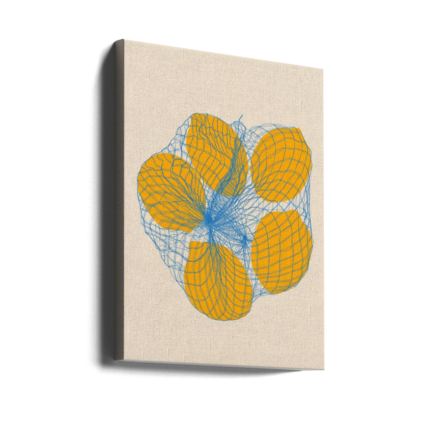 Fem citroner i en nätpåse | Canvas