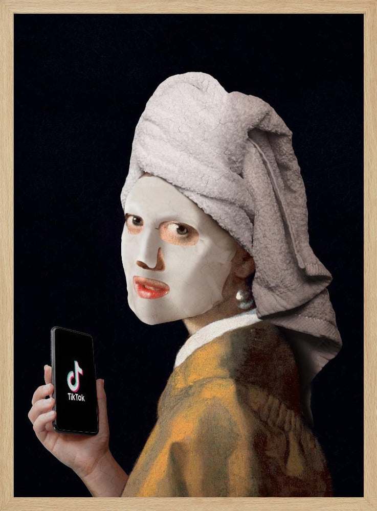 Flicka med TikTok | Poster