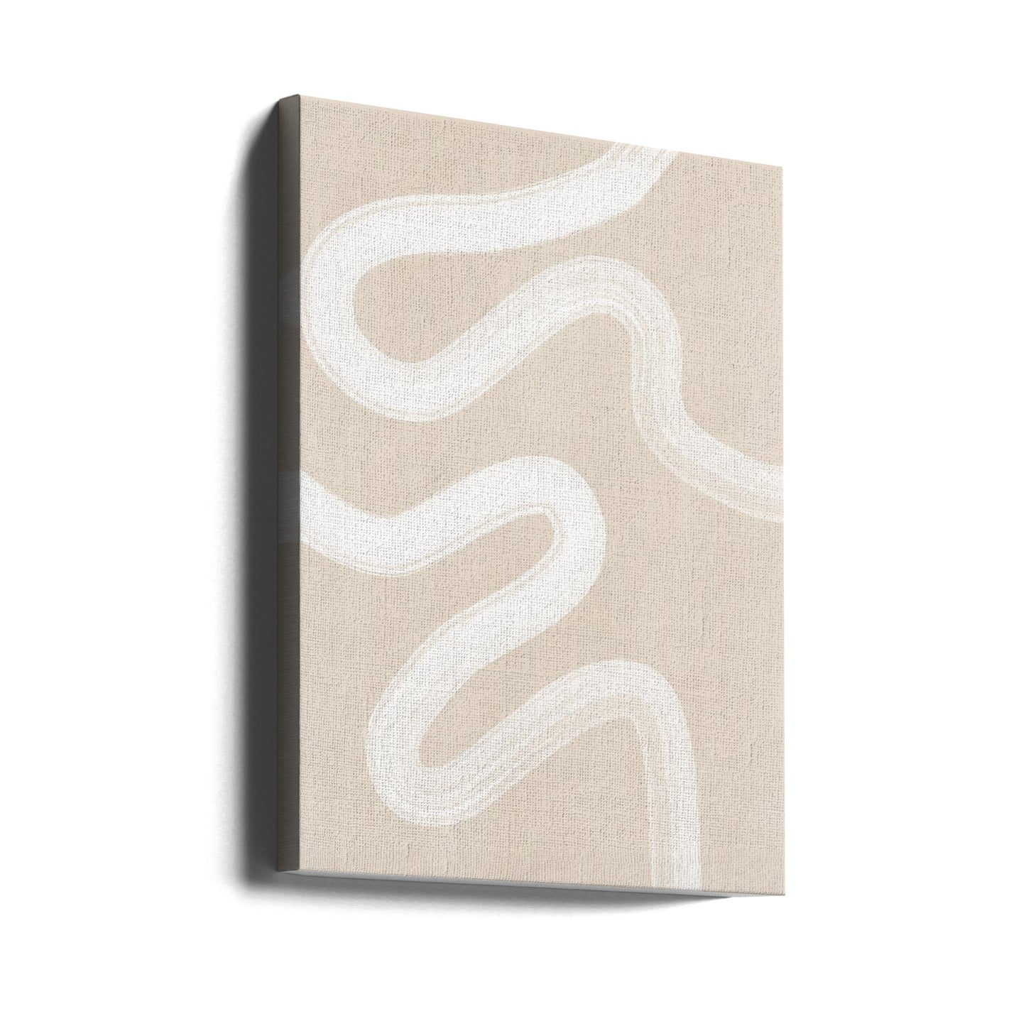Beige Einlinienzeichnung | Leinwand-Bilder