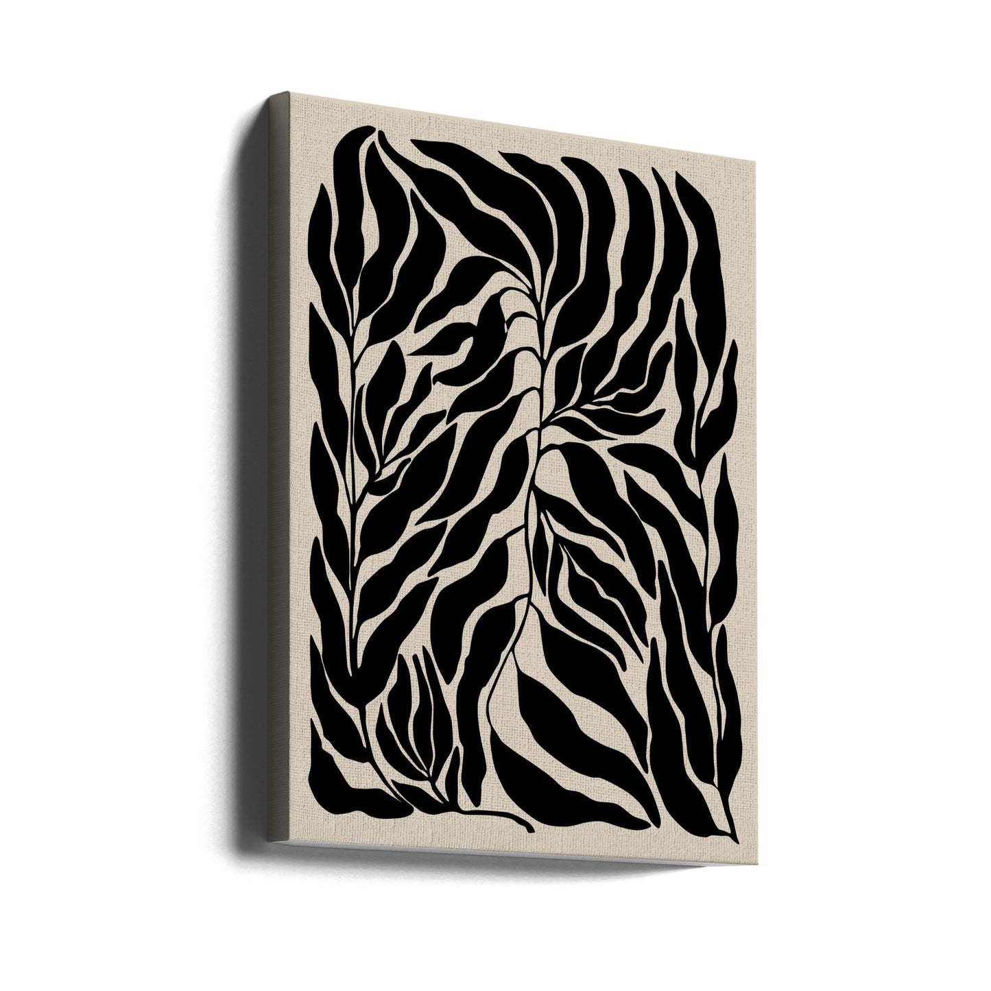 Black Leaf Silhouettes | Canvas