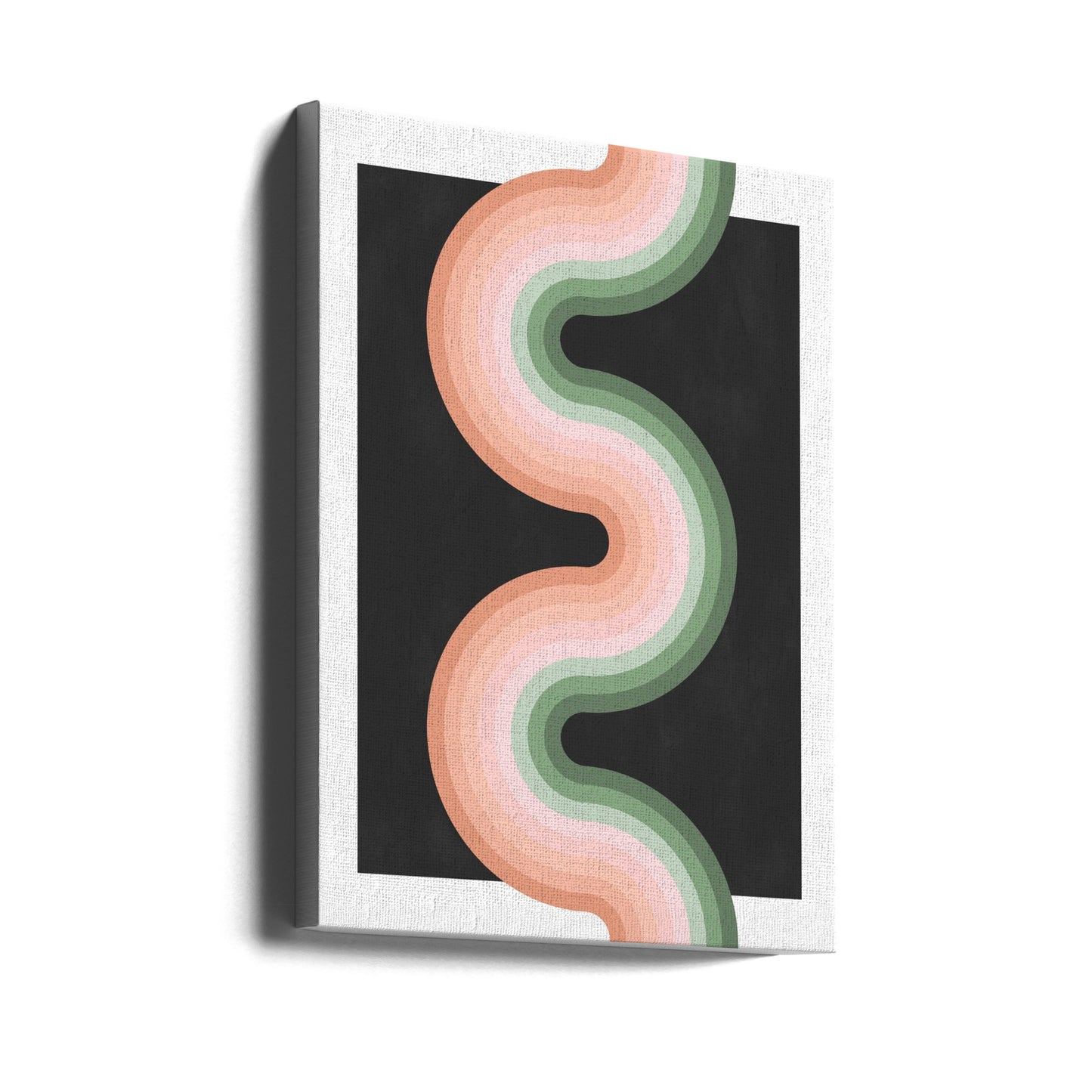 Wavy Pattern With Layered Pastel Tones | Canvas