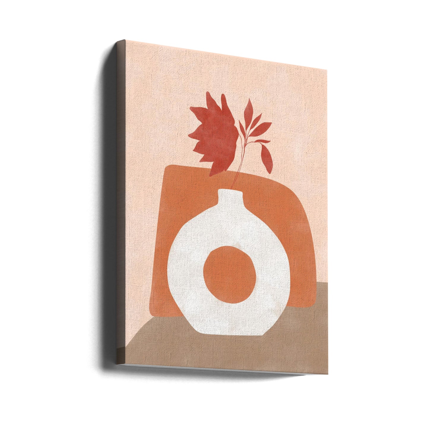 Vase and Leaves | Canvas