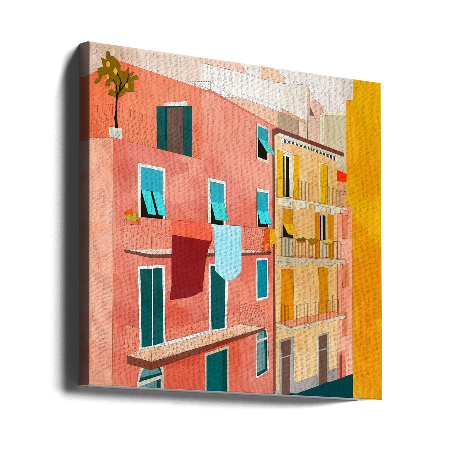 Hus i Little Italy | Canvastavla