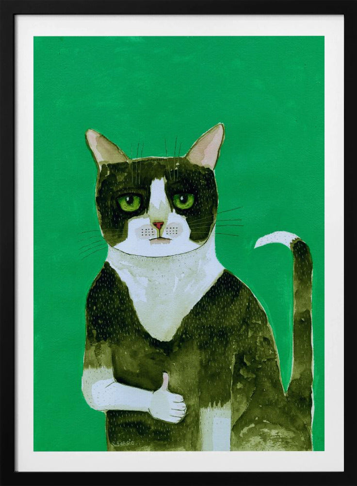 Smokingkatt med tummen upp | Poster