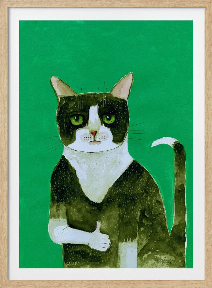 Smokingkatt med tummen upp | Poster